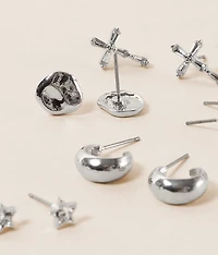 6 Pack Glitz Earring Set