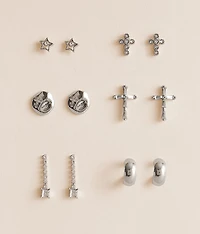6 Pack Glitz Earring Set