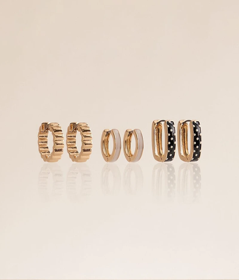 Mixed Hoop Earring Set