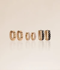 Mixed Hoop Earring Set