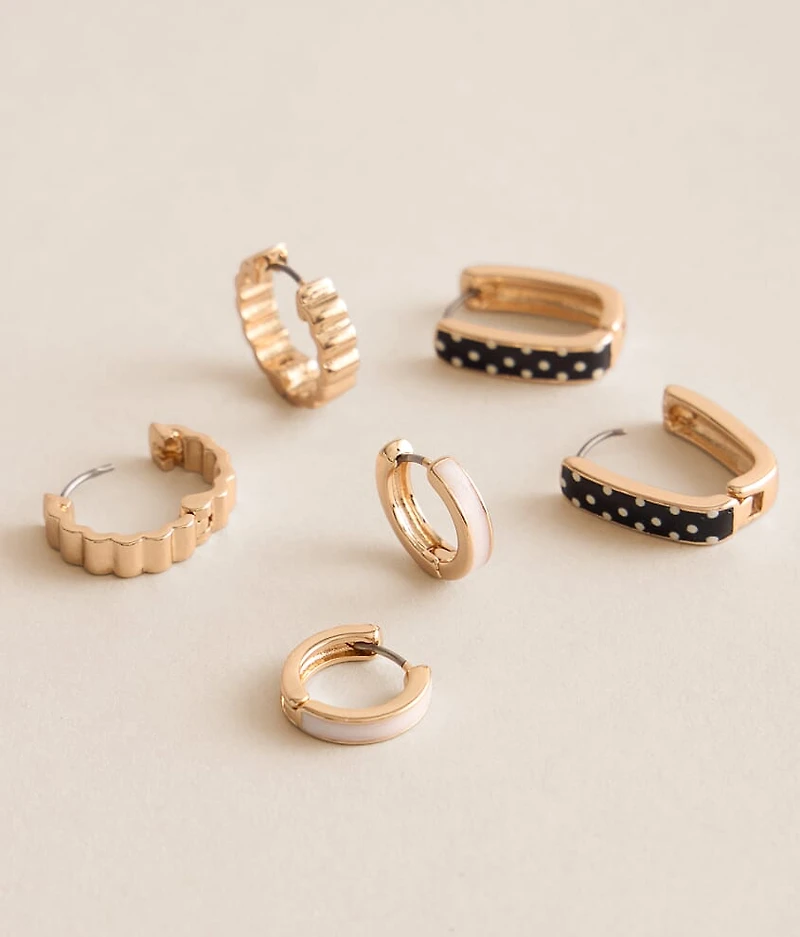 Mixed Hoop Earring Set