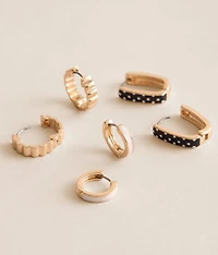 Mixed Hoop Earring Set