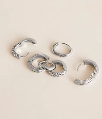 3 Pack Hoop Earring Set