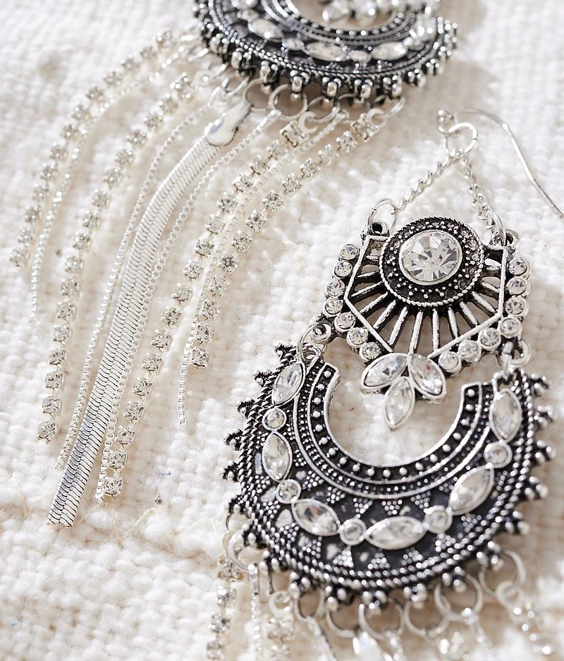Western Glitz Fringe Drop Earring