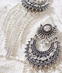 Western Glitz Fringe Drop Earring