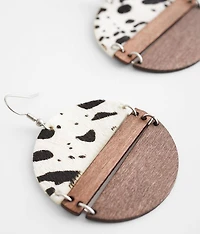 Cow Print Fur Drop Earring