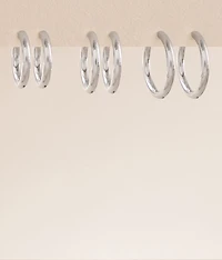 3 Pack Hoop Earring Set