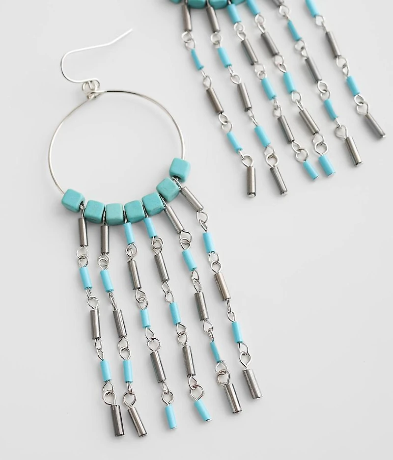 Turquoise Bead Drop Earring