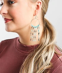 Turquoise Bead Drop Earring