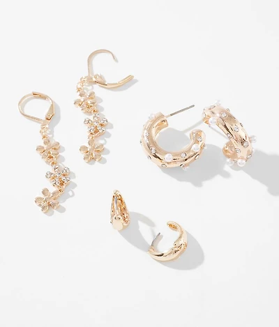 3 Pack Glam Earring Set