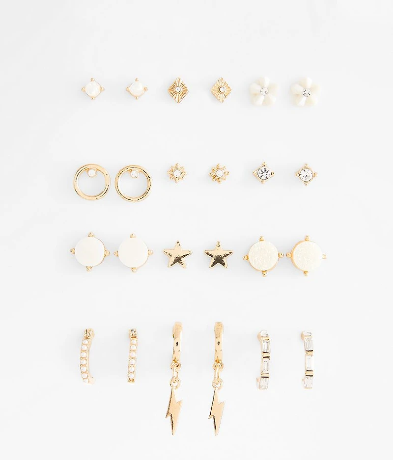 12 Pack Glitz Earring Set