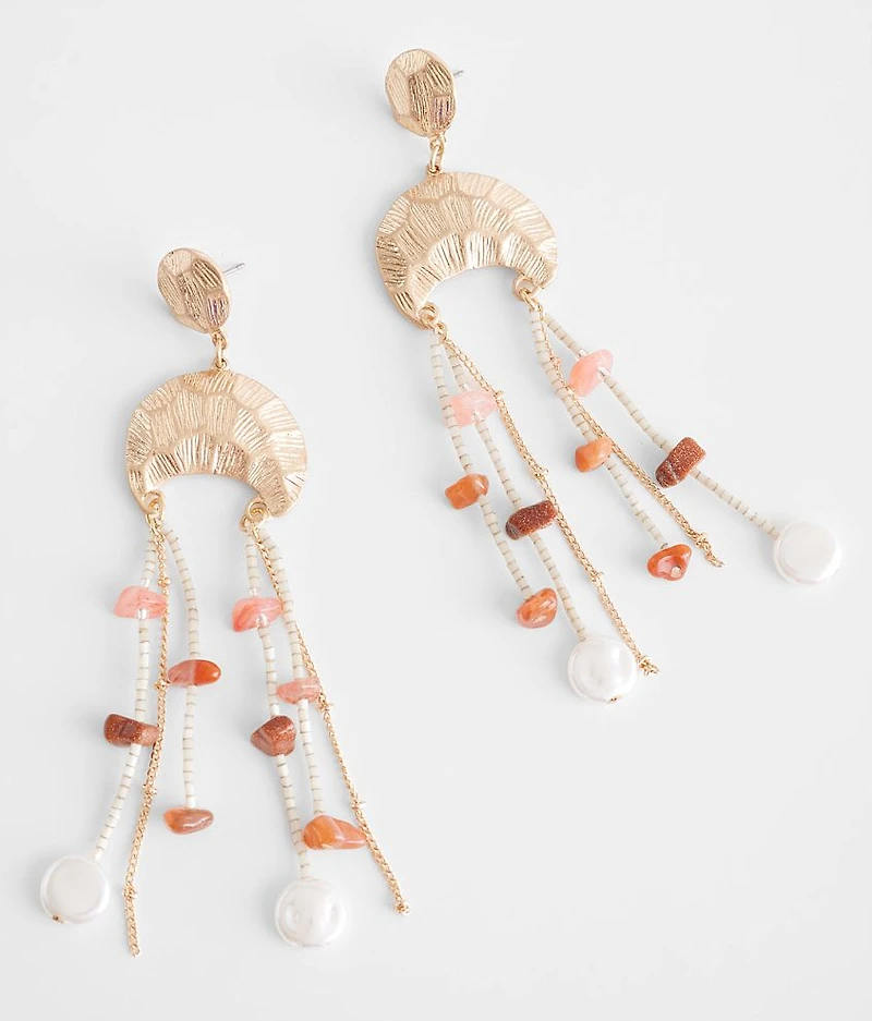 Stone Fringe Earring