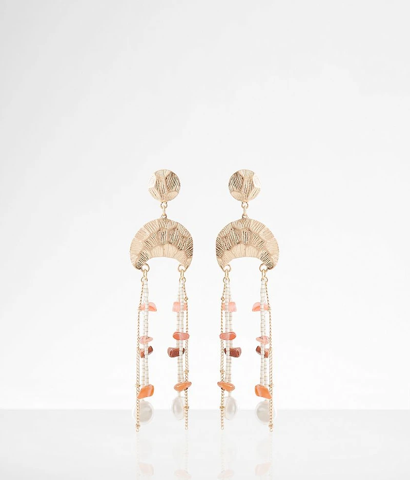 Stone Fringe Earring