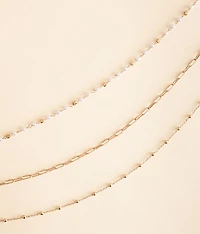 Faux Pearl Tiered Necklace