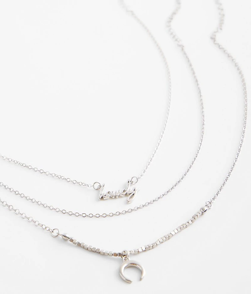 3 Pack Howdy Necklace Set