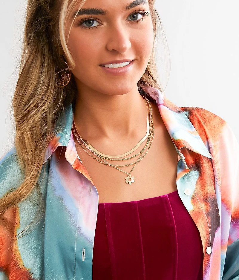 2 Pack Layered Necklace Set