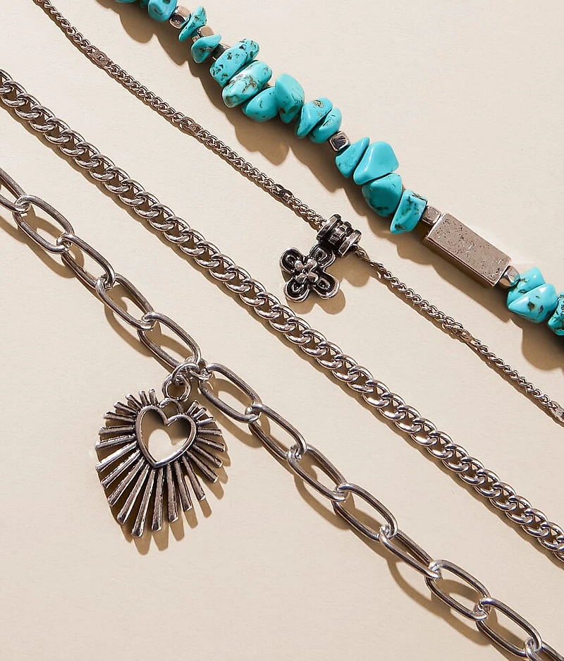 2 Pack Layered Western Necklace Set
