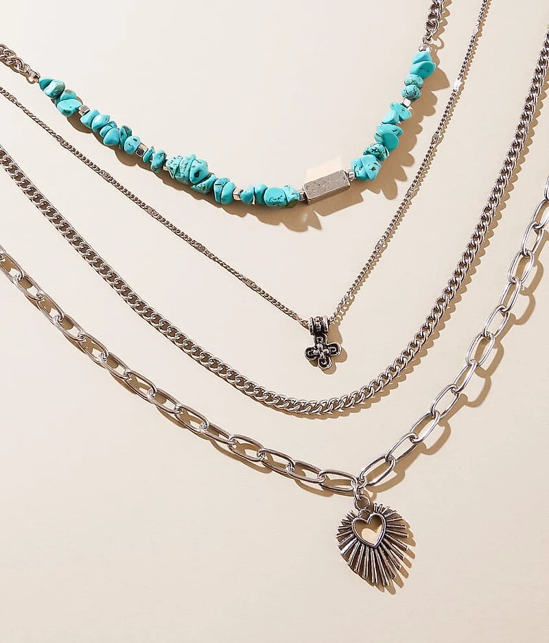 2 Pack Layered Western Necklace Set