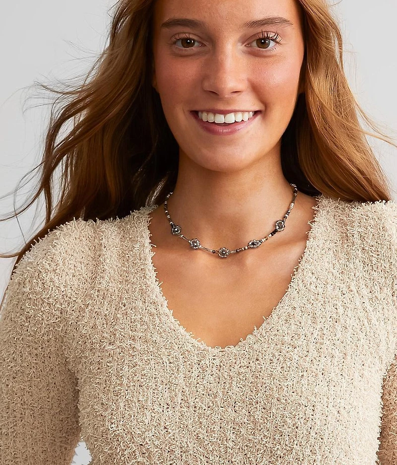 Beaded Flower Necklace