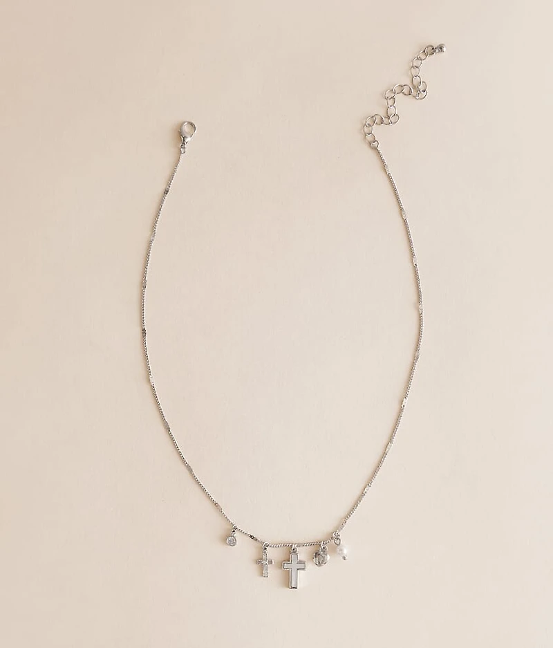 Cross Cluster Charm Necklace