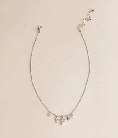 Cross Cluster Charm Necklace