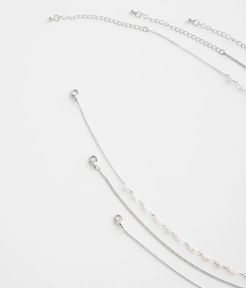 3 Pack Stone Necklace Set