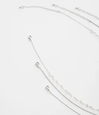 3 Pack Stone Necklace Set