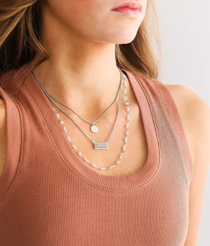 3 Pack Stone Necklace Set