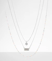 3 Pack Stone Necklace Set