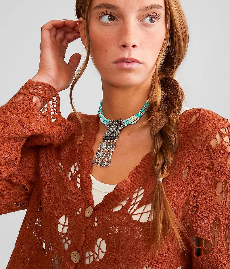 Western Seed Bead Statement Necklace