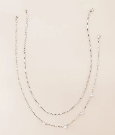 2 Pack Glitz Necklace Set