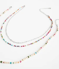 2 Pack Beaded Necklace Set