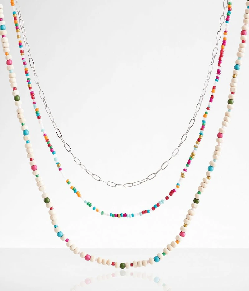 2 Pack Beaded Necklace Set