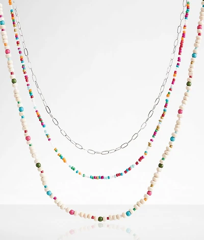 2 Pack Beaded Necklace Set