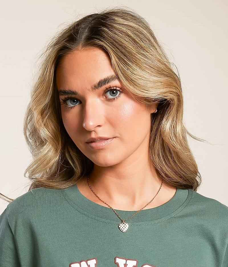 Checkered Heart Necklace