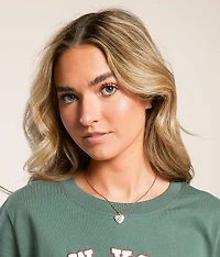 Checkered Heart Necklace