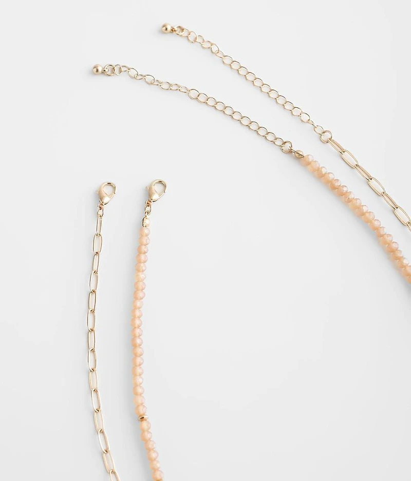 2 Pack Beaded Necklace Set