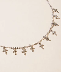 Glitz Multi Cross Necklace