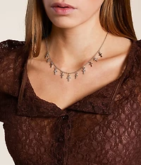 Glitz Multi Cross Necklace