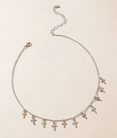 Glitz Multi Cross Necklace