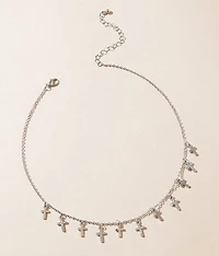Glitz Multi Cross Necklace