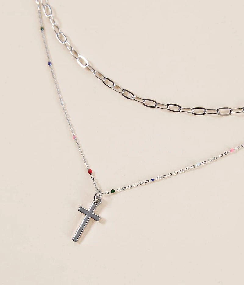 Cross Tiered Necklace