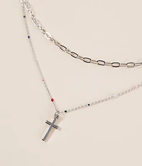 Cross Tiered Necklace
