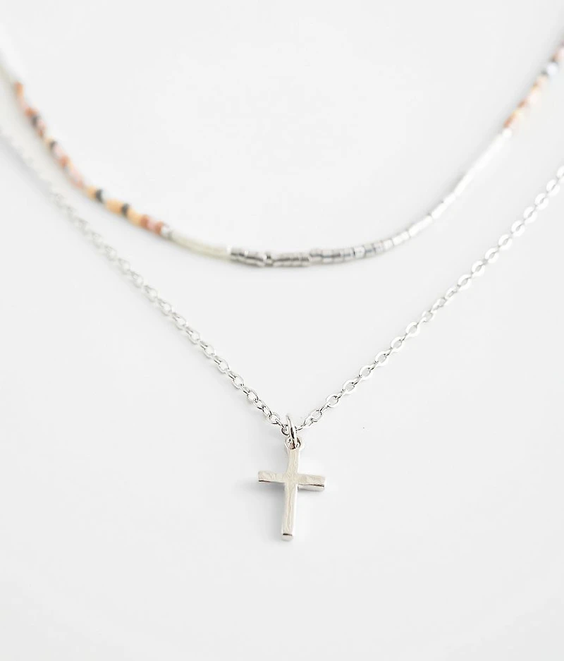2 Pack Cross Necklace Set