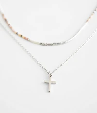 2 Pack Cross Necklace Set