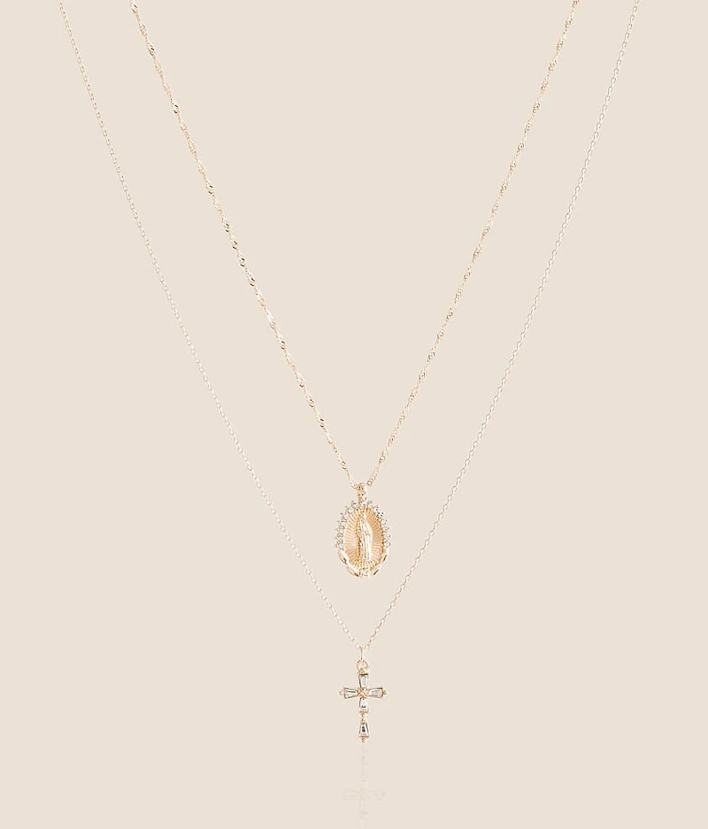 2 Pack Cross Necklace Set