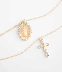 2 Pack Cross Necklace Set