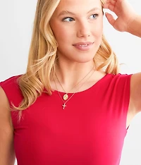 2 Pack Cross Necklace Set