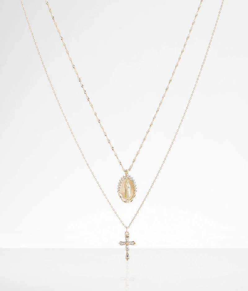 2 Pack Cross Necklace Set