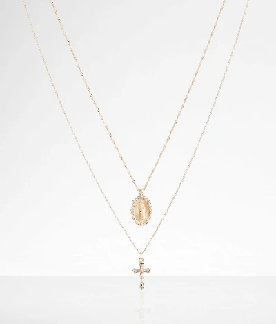 2 Pack Cross Necklace Set